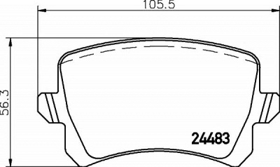 HELLA PAGID 8db355013331 -  Комплект тормозных колодок, дисковый тормоз